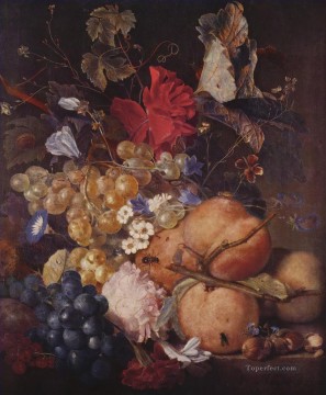 Naturaleza muerta Painting - Frutas Flores Jan van Huysum Clásico Naturaleza muerta